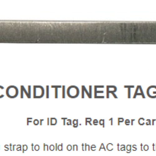 1961-1966 Thunderbird air conditioner tag strap